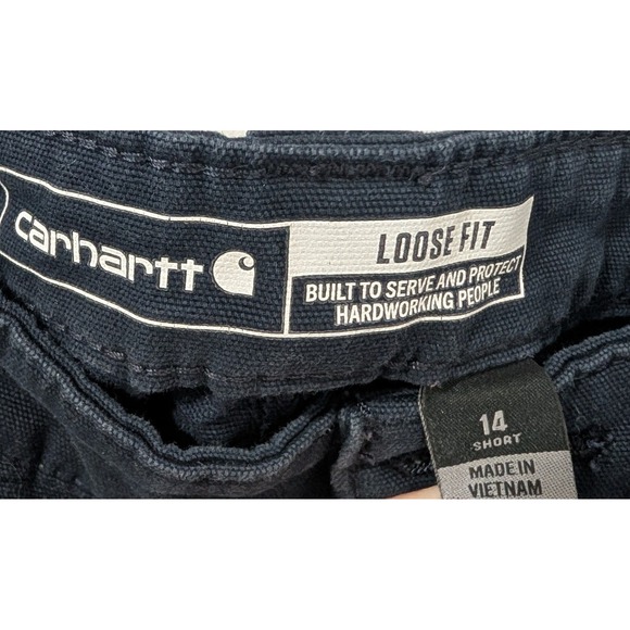 Carhartt Women's Navy Blue Loose Fit Work Utility Pants Size 14 - Picture 4 of 5